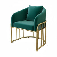 Wireframe Armchair Nordic Design Single Sofa Sturdy Iron Frame Minimalist Design for Adults, Readers, Cafe, Boutique