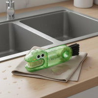 Multi-Use Cleaning Brush Cleans Hard-to-Reach Areas 3 in 1 Cleaning Brush Compact Cup Lid Space Cleaner for Travel, Office, Gym