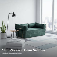 VersatileUse Design Frameless Modular Sleeper Space-Saving Folding Mattress Couch No Assembly Required Sofa Bed Washable Covers for Apartment Dwellers, Students, Young Adults, Lounge, Playroom
