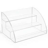 Stair-Step Display Riser Space-Saving Tiered Shelf Multi-Purpose for Homeowners