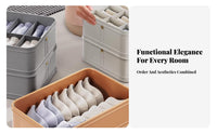 Underwear Compartmalet Box easy-clean multi-compartmalet Underwear Box Breathable for male