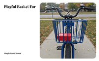 Easy to Install children's Cycle Front Basket Sturdy Kids Bike Basket Lightweight for Girls, Toddlers, Outdoor Cycling, Park