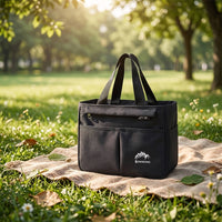 Insulated Meal Bag Portable Lunch Tote with Front Pocket for Office, Picnic, Camping