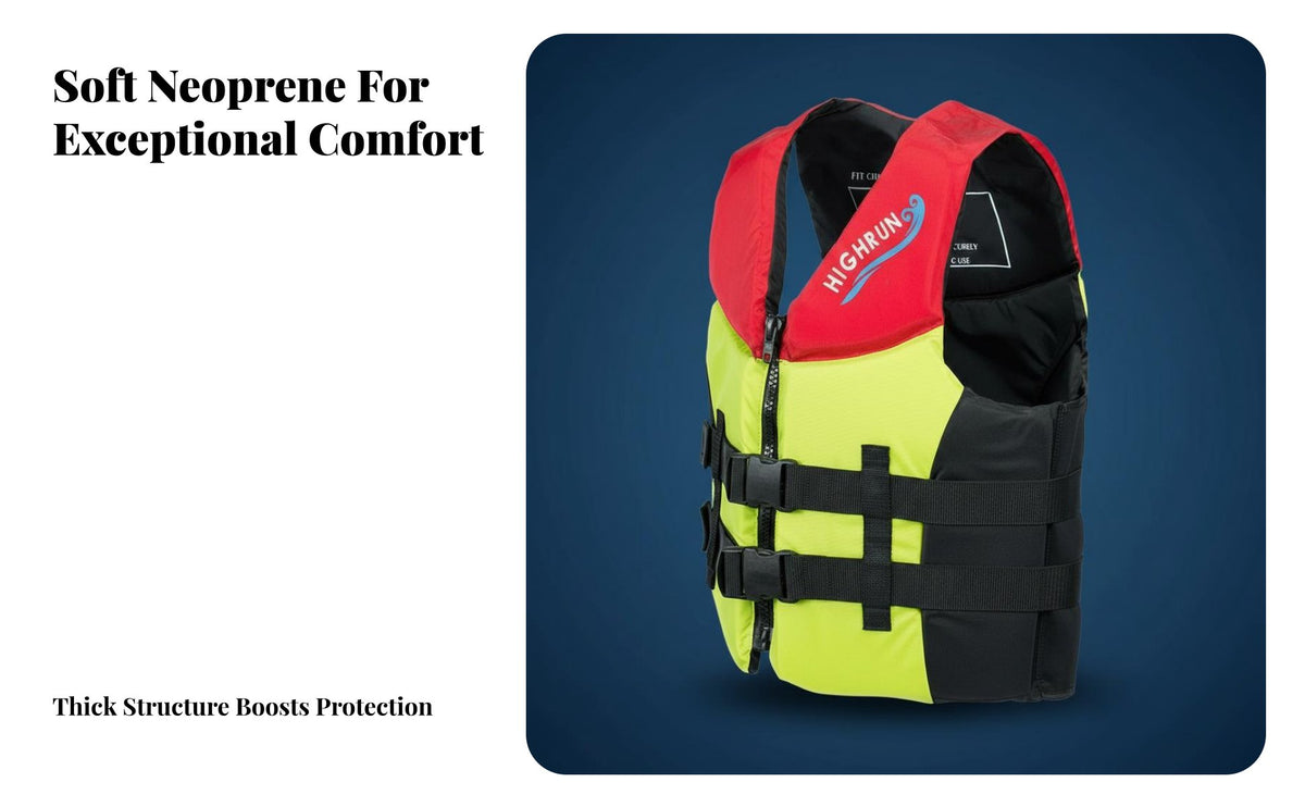 Grown-up Flotation Vest Adjustable Straps Kayaking Flotation Vest Buoyancy Aid Vest Quick-Dry Material Lightweight for Men