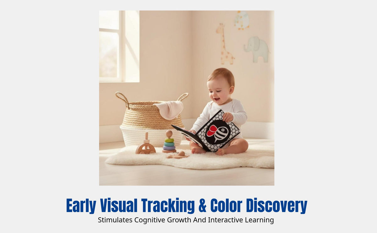 Cot Cloth Book for Babies, Tear-Resistant, Chewable, Visual Color Cognition, Early Education Toy
