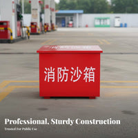 Fire Sand Box Thickened Fire Extinguishing Sand Container Extinguishing Sand Bin Cold-Rolled Steel Plate Construction for Gas Station Attendants