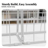 Grid Panel Display Stand Sturdy Construction Wire Mesh Organizer Easy Assembly Retail Counter Display for Small Business Owners, Boutiques, Dorm Rooms