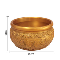 Fortune Bowl Wealth Basin Smooth Interior Embossed