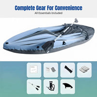 Inflatable Kayak, Thickened Wear-Resistant Canoe, Foldable Raft for Fishing and Outdoor Water Activities