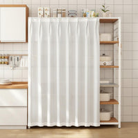 particle barrierproof track system particle barrier Screen Clutter Hiding Cabinet Curtain effortless Gliding Shelf screenDrill Installation for Renters, property owners, Students, Kitchen, Bedroom, Living Room, Bathroom