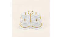Snack Tray with Lid and Handle 4-Compartment Tray with Compartments Divided Serving Platter BPABPA-Excluded for Hosts, Parties