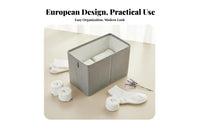 textile container with viewing panel Lidded Stackable container with viewing panel double Handles for Bedroom