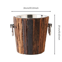 Beverage Bucket with Handles Double-Handled Champagne Bucket Decorative Tub with Handles for Dinner Parties