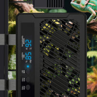 Reptile Enclosure Cooler with Monitor Digital Ventilator Compact for Vivarium