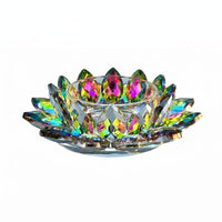 Light Reflecting Crystal Lotus Candle Holder Creates Romantic Atmosphere Crystal Lotus Tealight Holder Easy to Clean for Homeowners, Parties