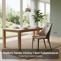 Light Luxury Design Upholstered Dining Chair Minimalist Design Two-Tone Upholstered Chair Padded Seat Seating Furniture Ergonomic Backrest for Restaurant Owners, Homeowners, Families, Kitchen, Living Room, Reception Area, Home Office