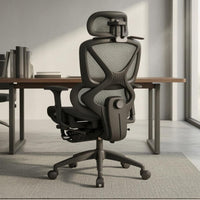 Ergonomic Office Chair Footrest Ergonomic Mesh Chair Padded Armrests