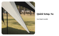 UPF 50+ Blackout Sun Tarp Waterproof Quick Setup Sunshade Canopy Formaldehyde-without Protection Canopy for Campers, Families, Backyard, Beach, Picnic