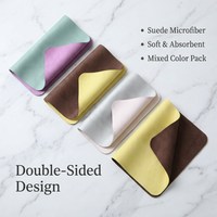Microfiber Cleaning Cloths for Eyeglasses Camera Lens Screens, Reusable Wiping for Glasses Wearers, 5.7 x 6.9 inches