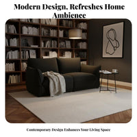 Two-Seater Straight Sofa Minimalist Design upholstery 2-Seater Settee Lowlow-to-the-ground Living Room Furniture for partners, homeowners, Lounge Area, Den, Bedroom