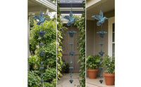 Decorative Hummingbird Rain Chain Antique-Look Metal Rain Chain Hanging Downspout Rust-Resistant for Gardeners, Garden, Porch