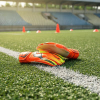 Padded Goalkeeper Gloves with Strap Breathable Goalkeeper Gloves with Finger Saves Adjustable Long-Lasting for Goalkeepers