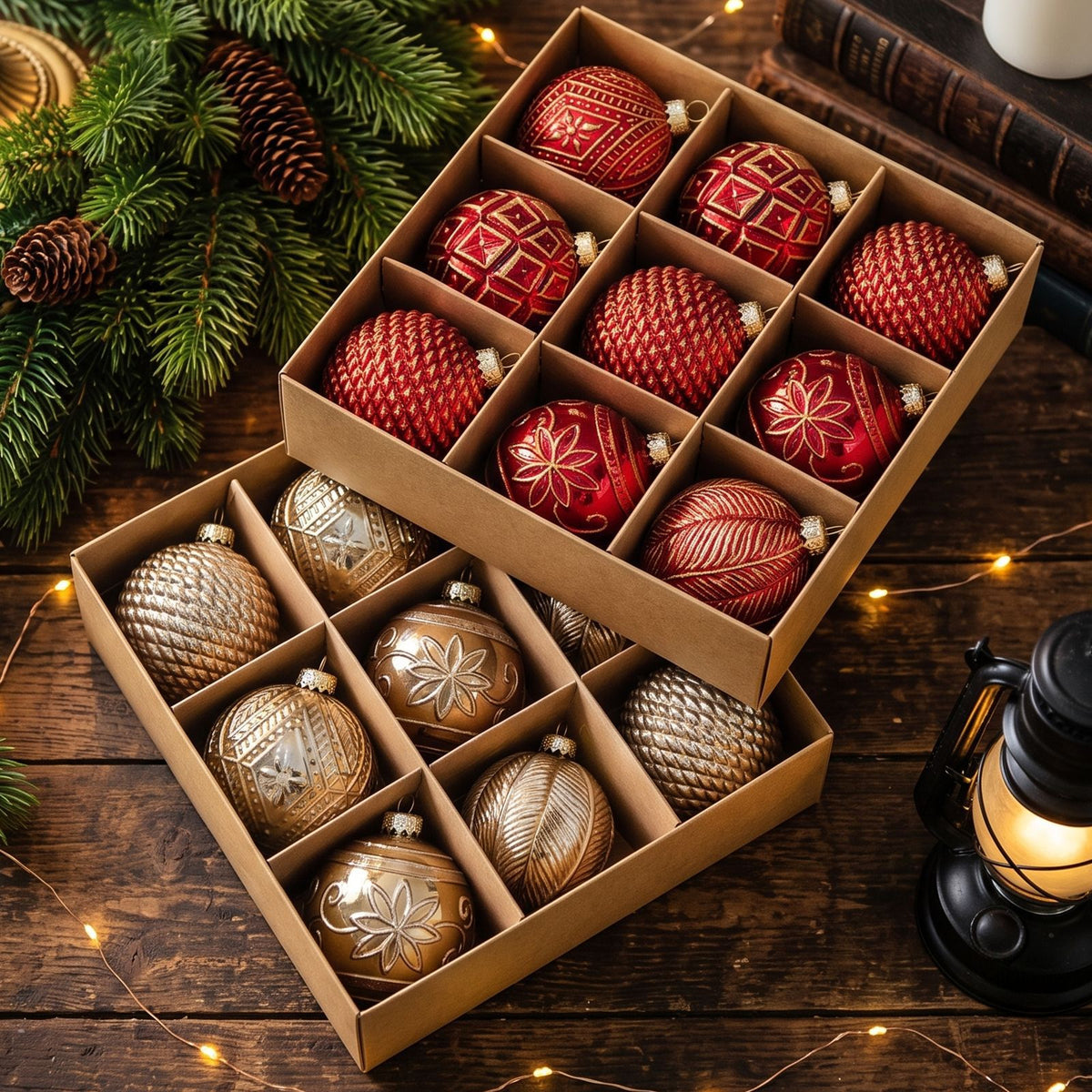 Vintage Foam Christmas Balls - New Tree Decoration Hanging Plastic Ornaments
