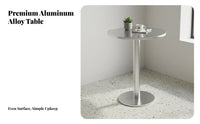 Aluminum Cafe Illuminated Table Luxury Restaurant Table Minimalist Design Commercial Furniture for Business Owners, Interior Designers, Bar, Diner