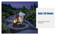 Solar LED Night Light, American Style Garden Decoration, Resin Flannel Craft, Outdoor Villa Figurine