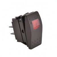 Plastic Housing Waterproof Rocker Switch Black Illuminated Rocker Switch for Boat, Rv, Automotive
