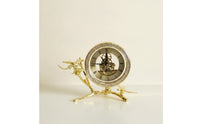 Decorative Clock Gold Finish Clock with Roman Numerals Silver-Toned for Nightstand