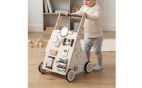 Wooden Activity Cart Sensory Development Multifunctional Infant Push and Pull Toy for Young Children, Infants
