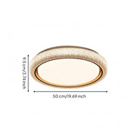 Ra95 Speckled Round Ceiling Lamp High CRI LED Flush Mount Ceiling Light Textured Indoor Lighting Gold Trim