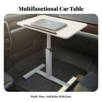Multi-Functional Foldable Car Desk Easy to Install Car Seat Tray Table Stable Structure Vehicle Dining Tray Sturdy Support for Travelers, Passengers, Distant Workers, Mobile Office, Road Trips, Travel