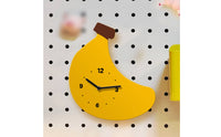 Silent Banana Wall Clock Decorative Cartoon Banana Wall Clock Operated Home Decor for Kitchen