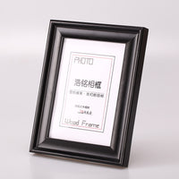 5-inch Baroque Solid Wood Photo Frame with Stand or Wall Mount, Rectangular
