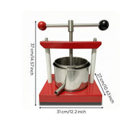 Hand Press with Stainless Steel Basket Countertop Fruit Hand Press Stable for Small Kitchens