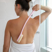 Long Handle Soft Bristle Bath Brush for Back Exfoliation and Body Cleaning