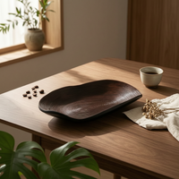 Decorative Tray Irregular Oval Serving Dish Shallow Fruit Bowl for Coffee Table, Entryway, Living Room