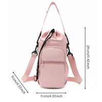 Crossbody Water Bottle Bag Lightweight Water Bottle Carrier with Strap Scratch Protection for Hiking