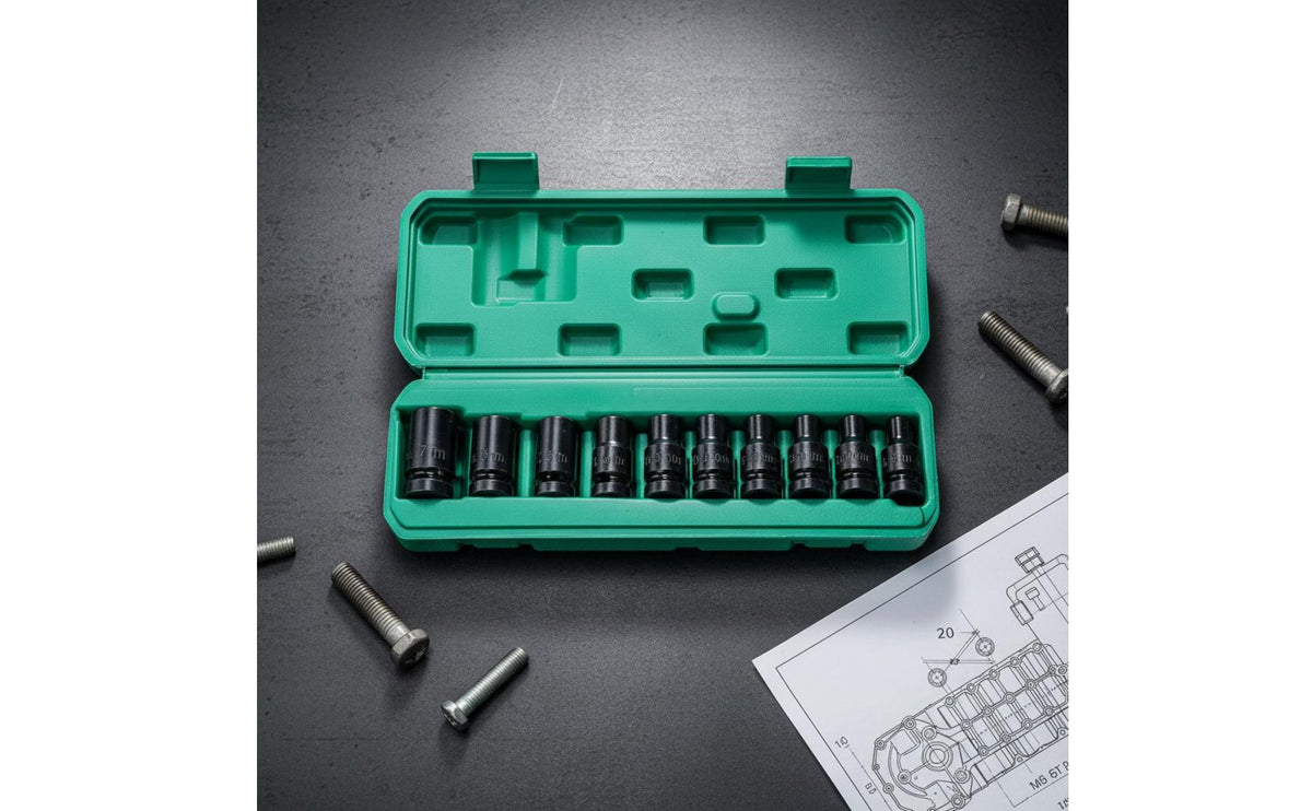 Electric Wrench Set Heavy Duty Hexagonal Bit Kit Steel Construction Nut Fastener Driver Bit Set for Mechanics, Workshop, Garage