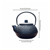 Mini Cast Iron Teapot Easy to Clean Hammered Cast Iron Teapot Rust Resistant