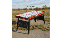 Printed Playing Surface Table Ice Hockey Game Overhead Scoring Frame Cabinet Ice Hockey Game Puck Goals Black Legs
