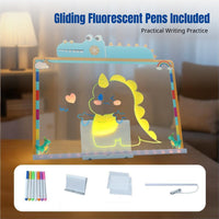 Kids Cartoon Luminous Drawing Board, Erasable Handwriting Pad, Creative Art Toy, Pen Included