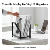 Vinyl Album Display Stand Space-Saving Design LP Storage Rack Sturdy