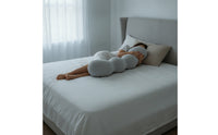 Contoured Ergonomic Body Pillow Supportive Body Pillow with Removable Cover Long Soft for Women, Reading