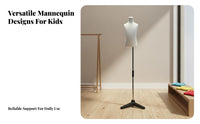 Stable Base children's Clothing Display Mannequin Easy to Assemble Child Mannequin Body Lightweight Child Mannequin Torso Poseable for Retailers, Boutique Owners, Online Sellers, Photo Studio, Craft Display, Bedroom