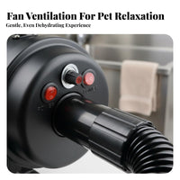 Quick Drying Heated Pet Grooming Blower 2400W Engine Pet Grooming Blower with Heater 3 Interchangeable Nozzles Force Air Dog Dryer Even Heating Technology for Large Dogs, Professional Groomers