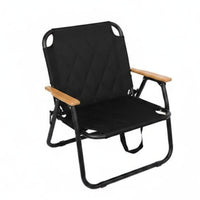 Frog Outdoor Camp Chair 600D Oxford Material Portable Outdoor Chair Wooden Armrests Lightweight Folding Armchair for Backyard