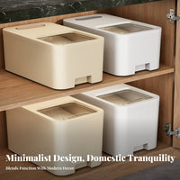 Moisture-Proof Rice Storage Container Transparent Lid Rice Storage Bin Safe